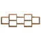 vidaXL Wall Shelf Artisian Oak 129x18x42 cm Engineered Wood