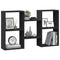 vidaXL Wall Shelf Black 96x18x60 cm Engineered Wood