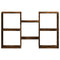 vidaXL Wall Shelf Smoked Oak 96x18x60 cm Engineered Wood