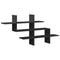 vidaXL Wall Shelf Black 124.5x18x60.5 cm Engineered Wood