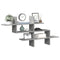 vidaXL Wall Shelf Concrete Grey 124.5x18x60.5 cm Engineered Wood