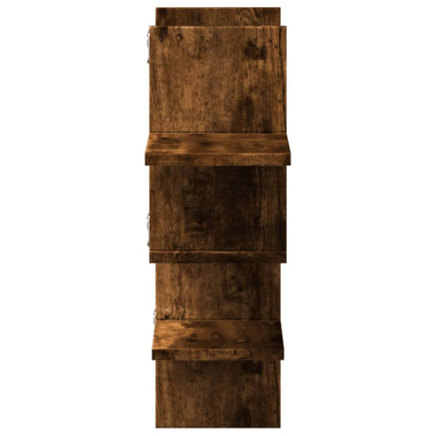 vidaXL Wall Shelf Smoked Oak 124.5x18x60.5 cm Engineered Wood