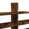 vidaXL Wall Shelf Smoked Oak 124.5x18x60.5 cm Engineered Wood
