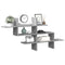 vidaXL Wall Shelf Grey Sonoma 124.5x18x60.5 cm Engineered Wood