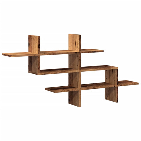 vidaXL Wall Shelf Old Wood 124.5x18x60.5 cm Engineered Wood