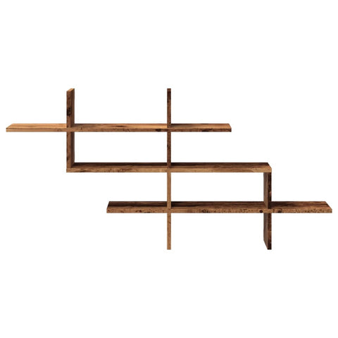 vidaXL Wall Shelf Old Wood 124.5x18x60.5 cm Engineered Wood