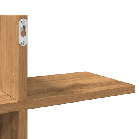 vidaXL Wall Shelf Artisian Oak 124.5x18x60.5 cm Engineered Wood