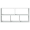 vidaXL Wall Shelf White 100x25x50 cm Engineered Wood