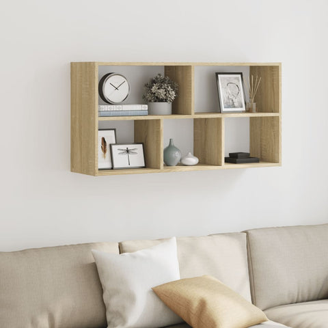 vidaXL Wall Shelf Sonoma Oak 100x25x50 cm Engineered Wood