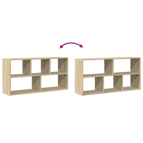 vidaXL Wall Shelf Sonoma Oak 100x25x50 cm Engineered Wood