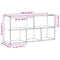 vidaXL Wall Shelf Concrete Grey 100x25x50 cm Engineered Wood