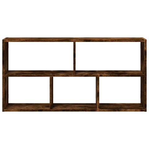 vidaXL Wall Shelf Smoked Oak 100x25x50 cm Engineered Wood
