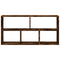 vidaXL Wall Shelf Smoked Oak 100x25x50 cm Engineered Wood