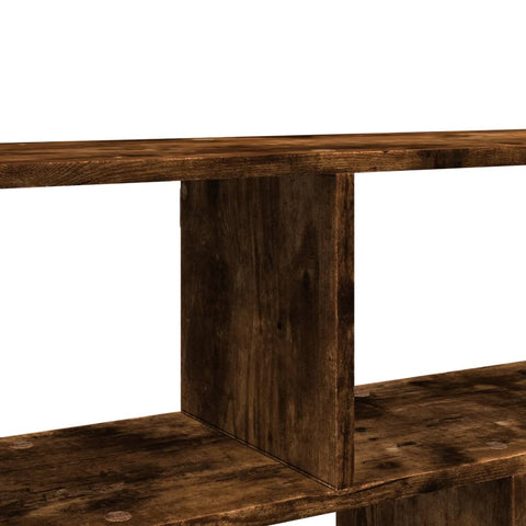 vidaXL Wall Shelf Smoked Oak 100x25x50 cm Engineered Wood