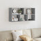 vidaXL Wall Shelf Grey Sonoma 100x25x50 cm Engineered Wood