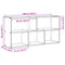 vidaXL Wall Shelf Grey Sonoma 100x25x50 cm Engineered Wood