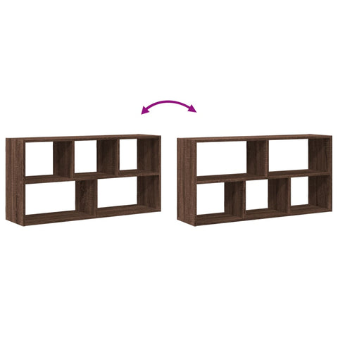 vidaXL Wall Shelf Brown Oak 100x25x50 cm Engineered Wood
