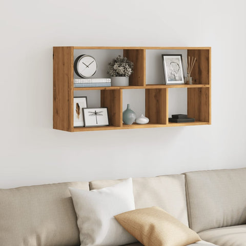 vidaXL Wall Shelf Artisian Oak 100x25x50 cm Engineered Wood