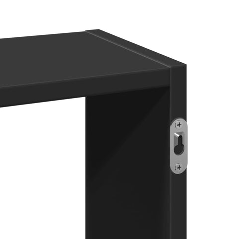 vidaXL Wall Shelf Black 159x18x66 cm Engineered Wood