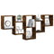 vidaXL Wall Shelf Smoked Oak 159x18x66 cm Engineered Wood