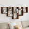vidaXL Wall Shelf Smoked Oak 159x18x66 cm Engineered Wood