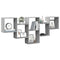 vidaXL Wall Shelf Grey Sonoma 159x18x66 cm Engineered Wood