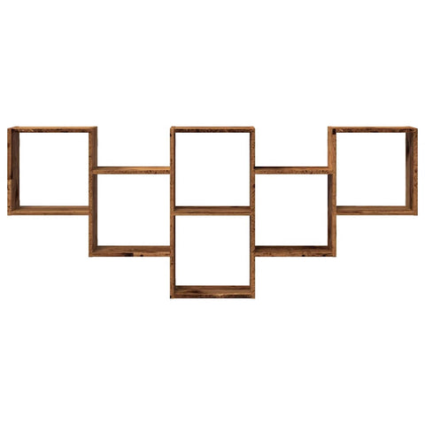 vidaXL Wall Shelf Old Wood 159x18x66 cm Engineered Wood