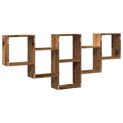 vidaXL Wall Shelf Old Wood 159x18x66 cm Engineered Wood