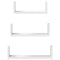 vidaXL Wall Shelf 3 pcs White Engineered Wood