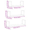 vidaXL Wall Shelf 3 pcs White Engineered Wood
