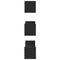 vidaXL Wall Shelf 3 pcs Black Engineered Wood