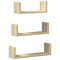 vidaXL Wall Shelf 3 pcs Sonoma Oak Engineered Wood