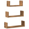 vidaXL Wall Shelf 3 pcs Artisian Oak Engineered Wood