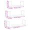 vidaXL Wall Shelf 3 pcs Artisian Oak Engineered Wood