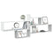 vidaXL Wall Shelf White 167.5x18x68 cm Engineered Wood
