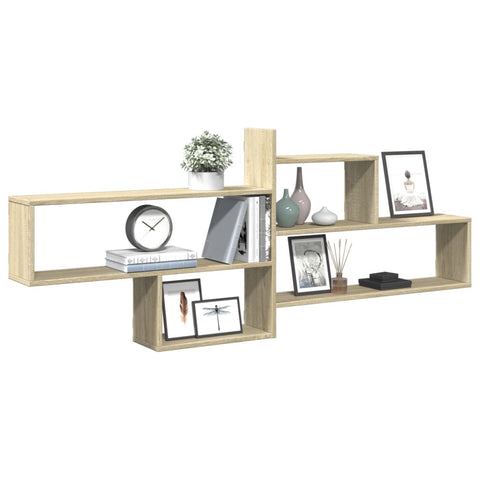 vidaXL Wall Shelf Sonoma Oak 167.5x18x68 cm Engineered Wood