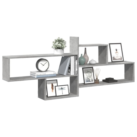 vidaXL Wall Shelf Concrete Grey 167.5x18x68 cm Engineered Wood