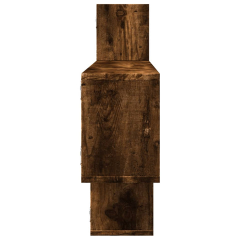 vidaXL Wall Shelf Smoked Oak 167.5x18x68 cm Engineered Wood