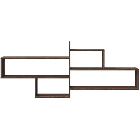 vidaXL Wall Shelf Brown Oak 167.5x18x68 cm Engineered Wood