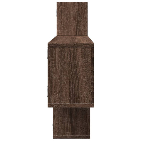 vidaXL Wall Shelf Brown Oak 167.5x18x68 cm Engineered Wood