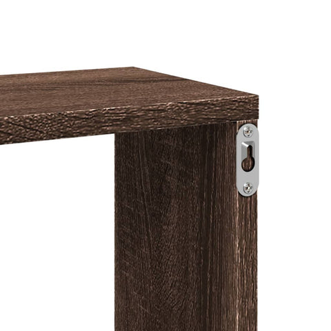 vidaXL Wall Shelf Brown Oak 167.5x18x68 cm Engineered Wood