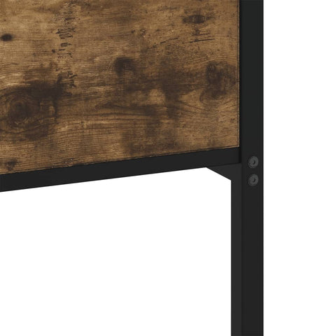 vidaXL Metal Bed Frame without Mattress Smoked Oak 180x200 cm Super King