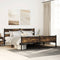 vidaXL Metal Bed Frame without Mattress Smoked Oak 180x200 cm Super King