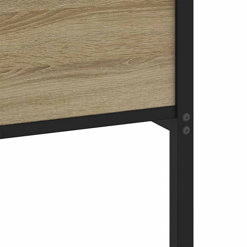 vidaXL Metal Bed Frame without Mattress Sonoma Oak 160x200 cm