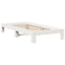 vidaXL Bed Frame without Mattress White 100x200 cm Solid Wood Pine