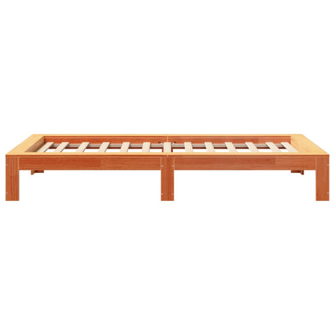 vidaXL Bed Frame without Mattress Wax Brown 100x200 cm Solid Wood Pine