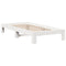 vidaXL Bed Frame without Mattress White 75x190 cm Small Single Solid Wood Pine