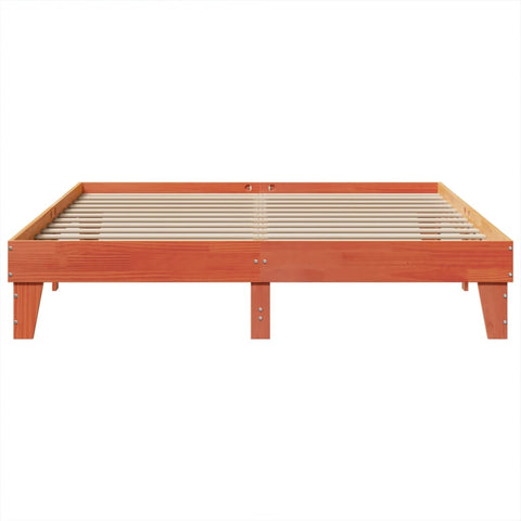 vidaXL Bed Frame without Mattress Wax Brown 180x200 cm Super King Solid Wood Pine