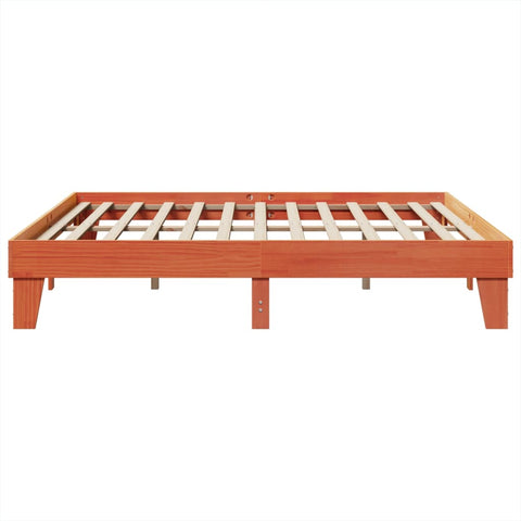 vidaXL Bed Frame without Mattress Wax Brown 180x200 cm Super King Solid Wood Pine