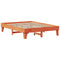 vidaXL Bed Frame without Mattress Wax Brown 160x200 cm Solid Wood Pine